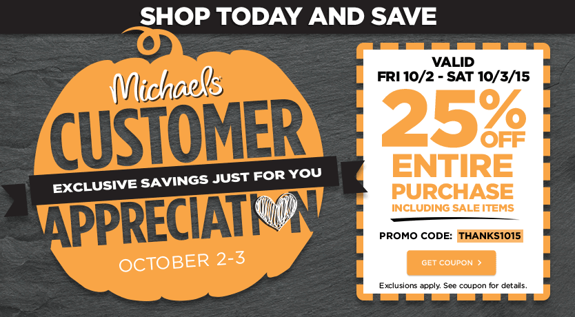 michaels customer appreiciation pumpkin