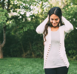 snap button cardigan