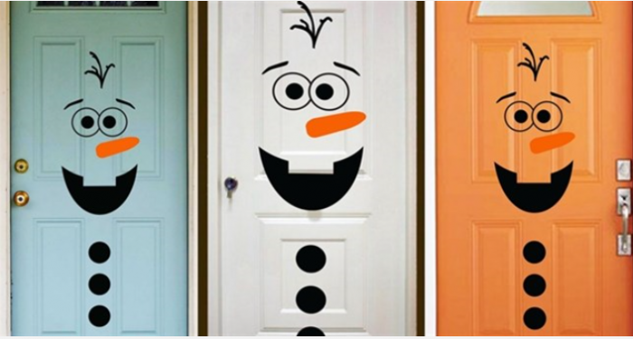 snowman door decor