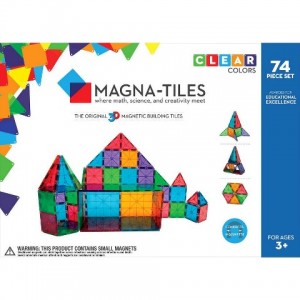 Valtech Magna-Tiles Clear Colors 74 Piece Set
