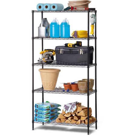 Work Choice 5-Tier Commercial Wire Shelving Rack
