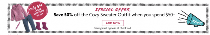 cozy sweater american girl