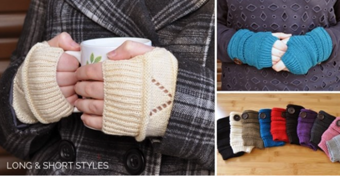 knit hand warmers