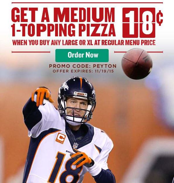Papa Johns Pizza: Buy a Large or XL Pizza, Get a Medium Pizza for $0.18