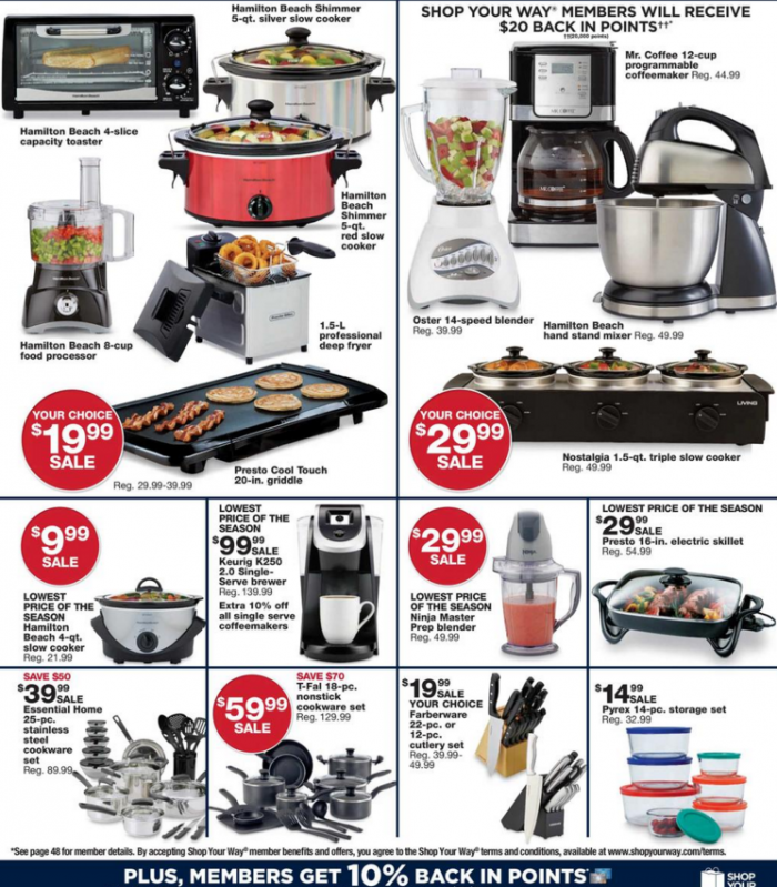 sears bf ad kitchen appliances