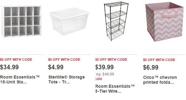 target storage and organization sale