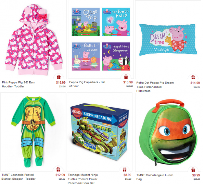 zulily peppa pig and tmnt
