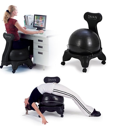 Sivan Balance Ball Fit Chair with Ball and Pump