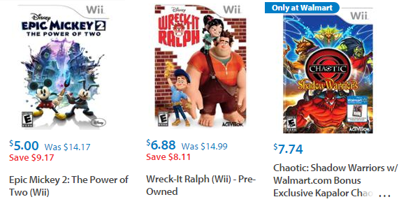 cheap walmart games