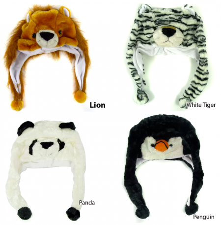 plush animal hats