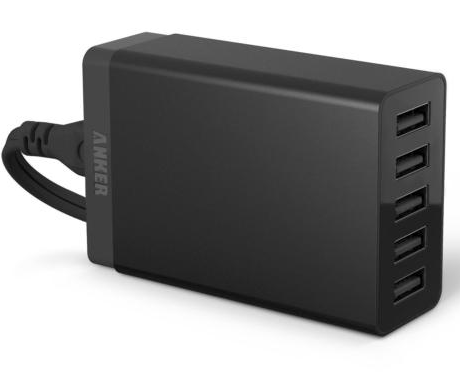 Anker 40W 5-Port PowerIQ USB Wall Charger for $9.99 + Free Shipping!