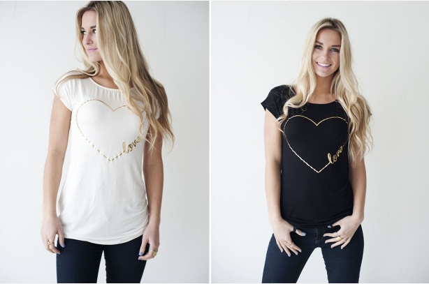 Gold Heart Tee - 3 Colors