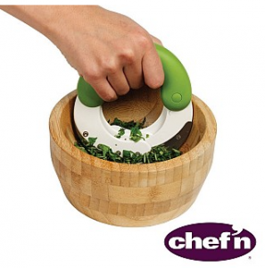 Herb'n Shears Herb Chopper and Bamboo Bowl Set