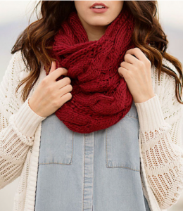 Mandy Cable Knit Infinity Scarf