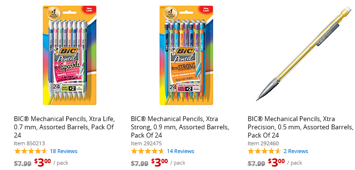 bic pencils