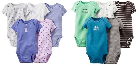 carters bodysuits 5 pack