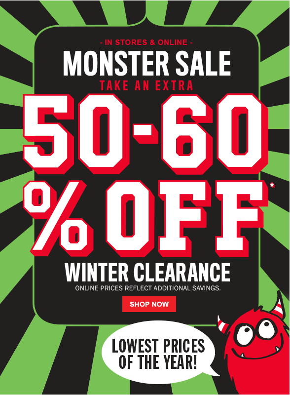 childrens place monster sale winter clearance