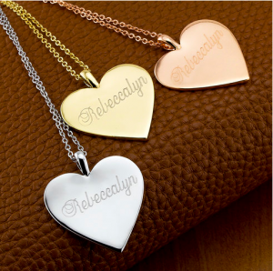 18-Karat Gold Plated Personalized Heart Necklace
