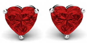 Multicolor Heart Studs with Swarovski Elements