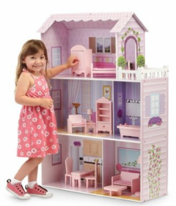 Teamson Fancy Mansion Wooden Dollhouse with Furniture