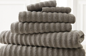 6-Piece Luxury Spa Collection Wavy Quick-Dry Towel Set