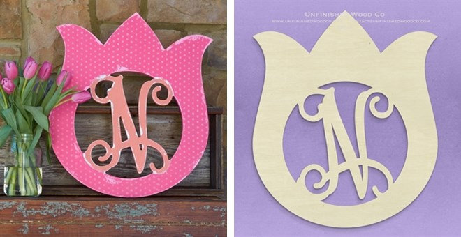 Unfinished Tulip Monogram