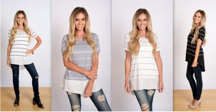 Extended Striped Tee