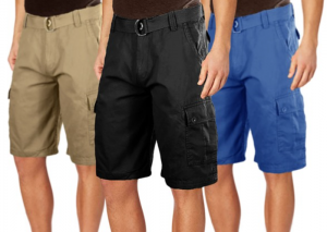 Men's Belted Cargo Shorts
