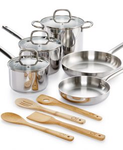 Martha Stewart Collection 12-Pc. Stainless Steel Cookware Set