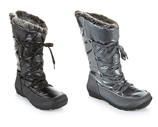 Sporto Waterproof Pull-On Lace Front Boots