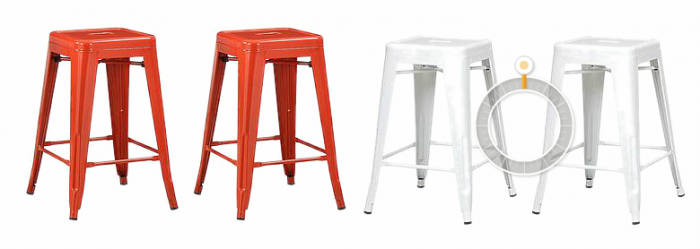 Capture metal barstools