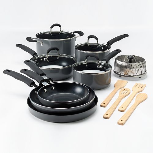 Food Network 16pc. Nonstick Aluminum Cookware Set for 79.99 Shipped