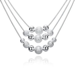 Silvertone 3-Layered Necklace