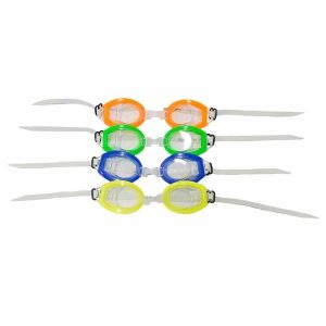 4-Pack Clear Lens Adjustable Fit Swim Goggles