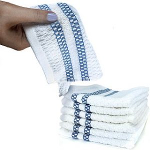6 Pack of 100% Cotton Popcorn Weave Wash Cloths