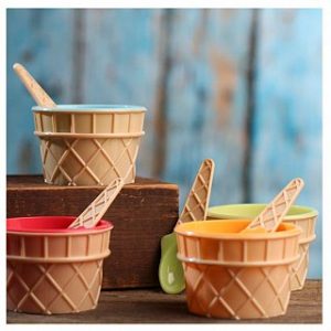 8 Piece Ice Cream Bowl and Spoon Set