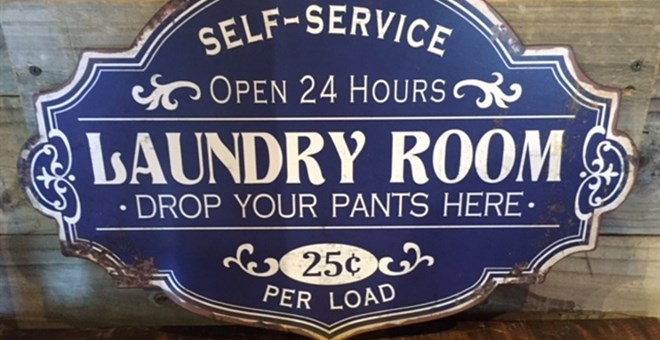 Distressed Laundry Room Sign