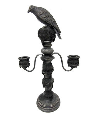 crow candle holder