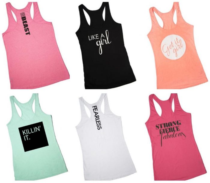 graphic workout tanks