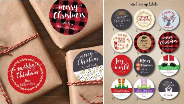 Personalized 24 Peel & Stick Holiday Gift Labels for $10.44 Shipped ...
