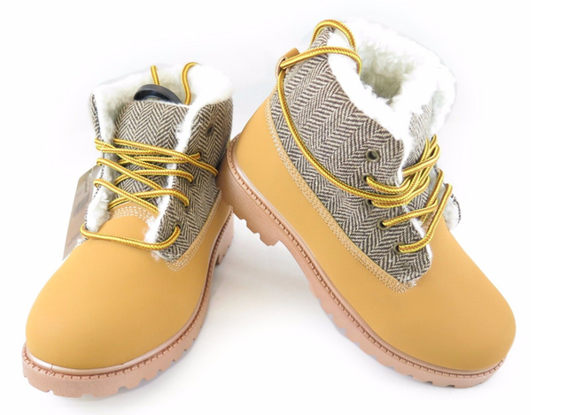 Unisex Kids Brown Army Style Winter Snow Lace Rubber Boots $16.99 (reg ...