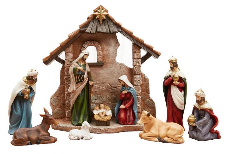 St. Nicholas Square Classic Nativity Scene Christmas Table Decor 10