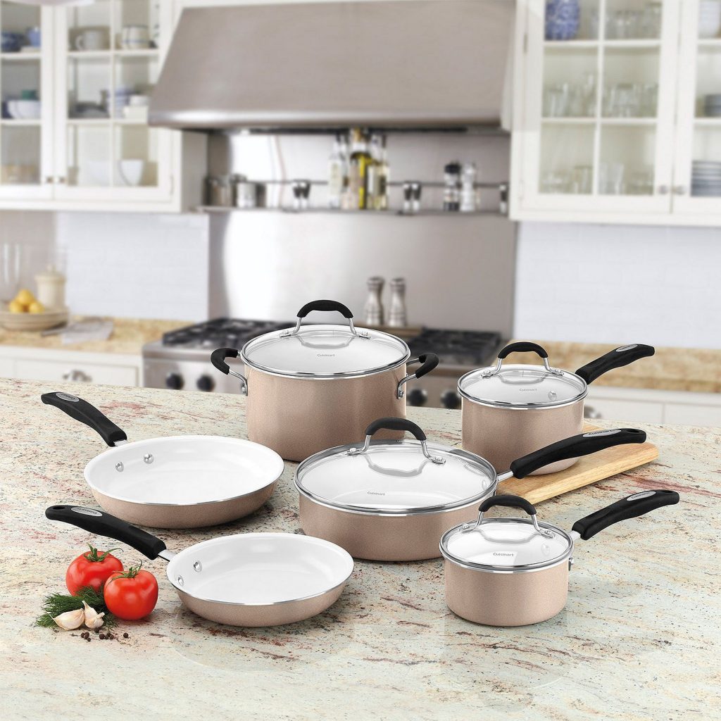 Cuisinart Ceramic Nonstick 10Piece Cookware Set for 59.98 Shipped