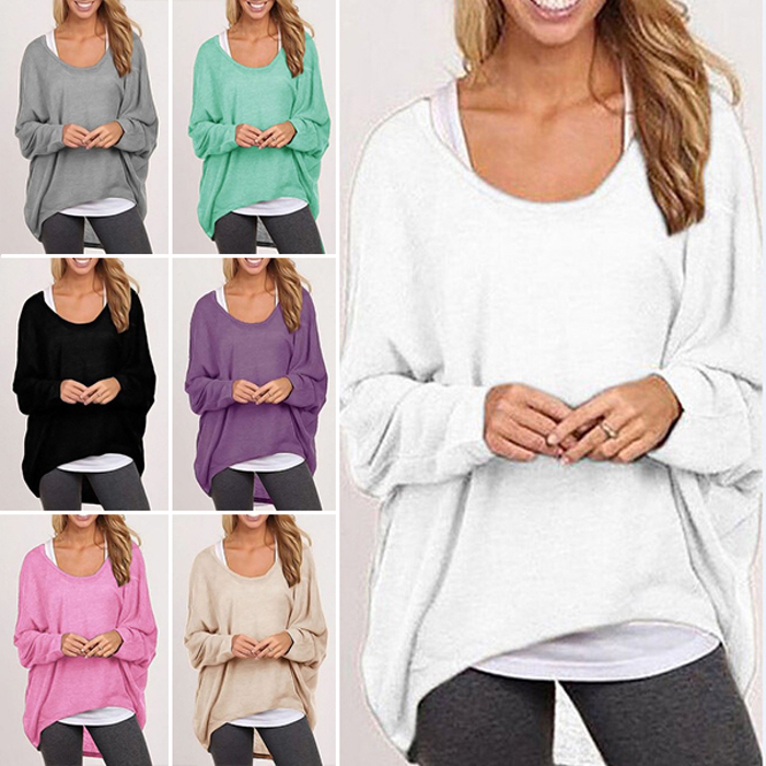 Women’s Long Sleeve Slouchy Sweatshirt for $9.99 + Free Shipping ...