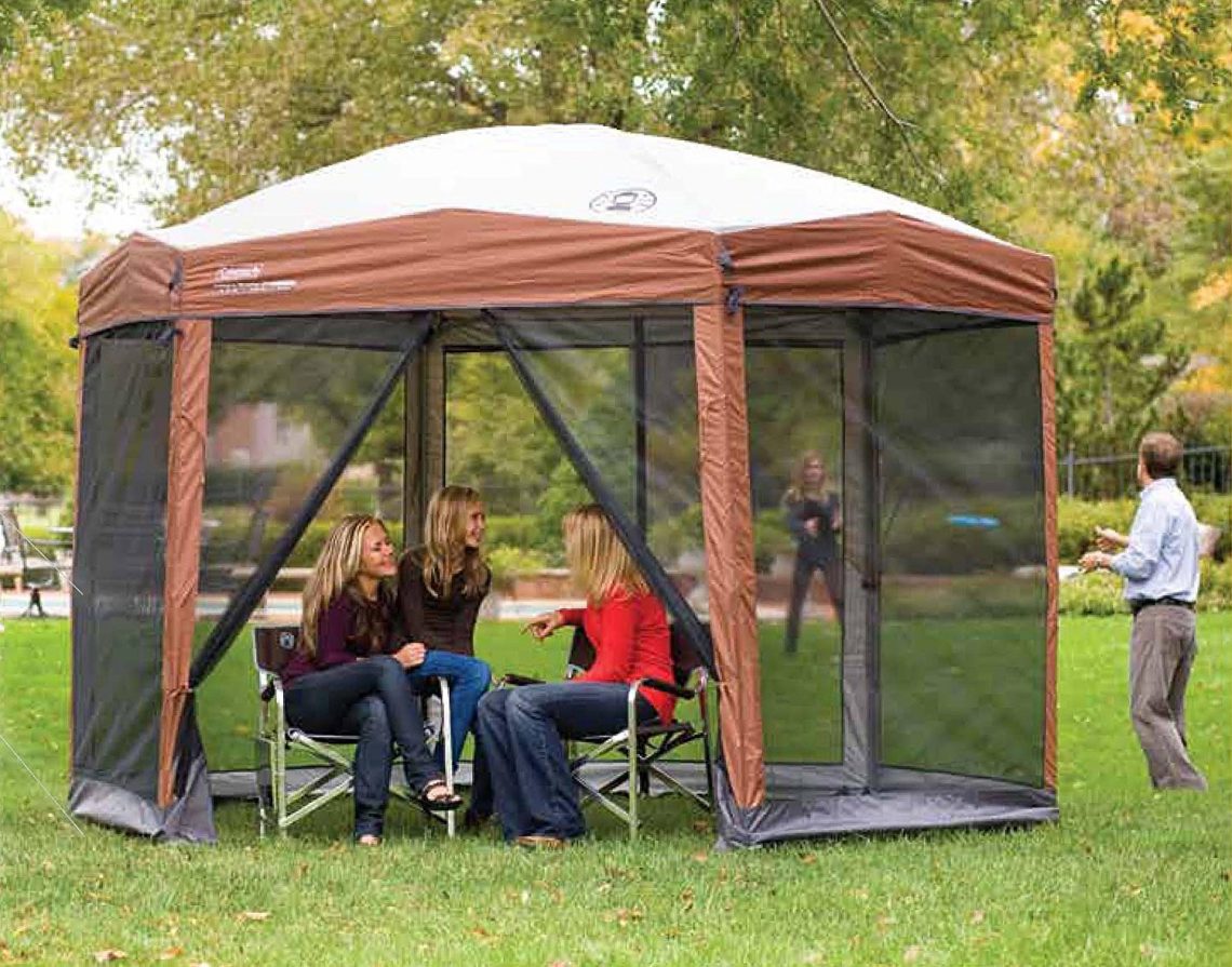 Coleman 12by10foot Hex Instant Screened Canopy/Gazebo for 119 (Reg
