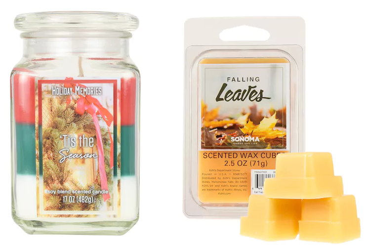Seasonal 17 oz Candles for 3.59 (Reg 9.99) & 6Piece Wax Melt Sets