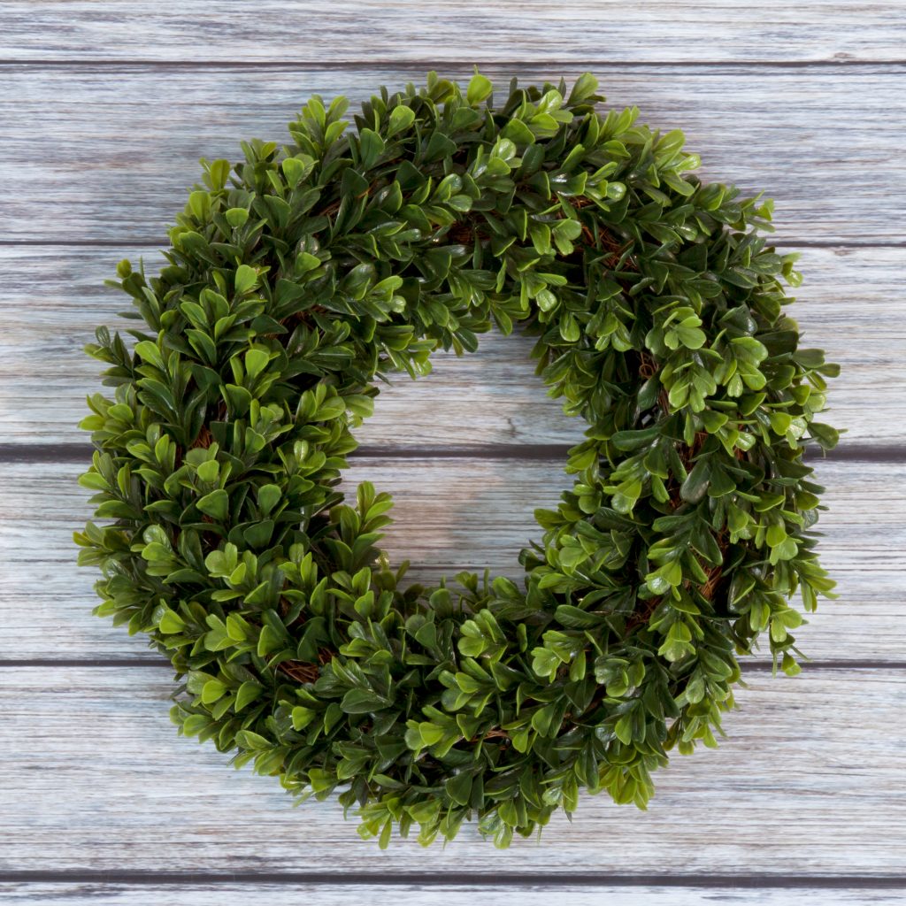 12″ Boxwood Wreath Artificial Wreath Only 11.38 (Reg. 17.78) Utah
