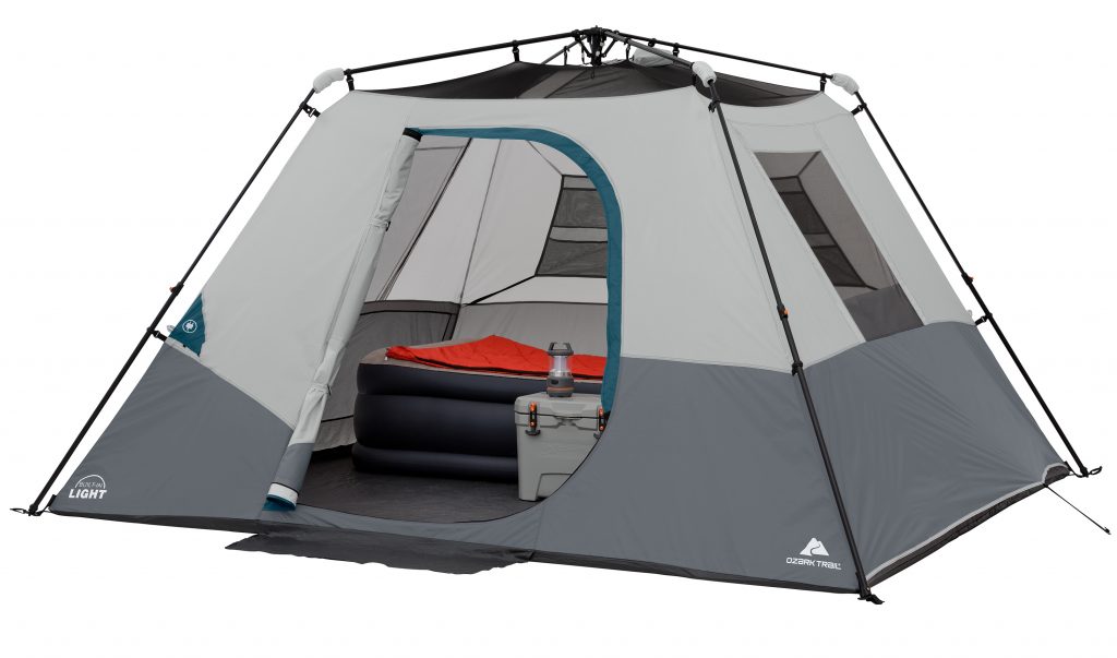 Ozark Trail 6 Person Instant Cabin Tent with built in Lights 89.99
