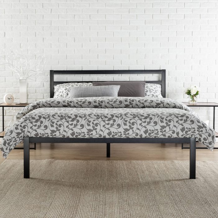 Zinus 14″ Metal Platform Bed with Headboard for 7299, Twin to King