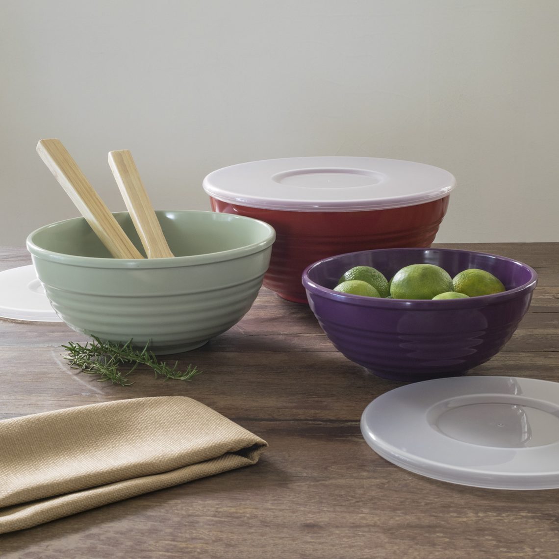 Mainstays Serving Bowl Sets of 3 With Lids for 6.99 (Reg 16.97